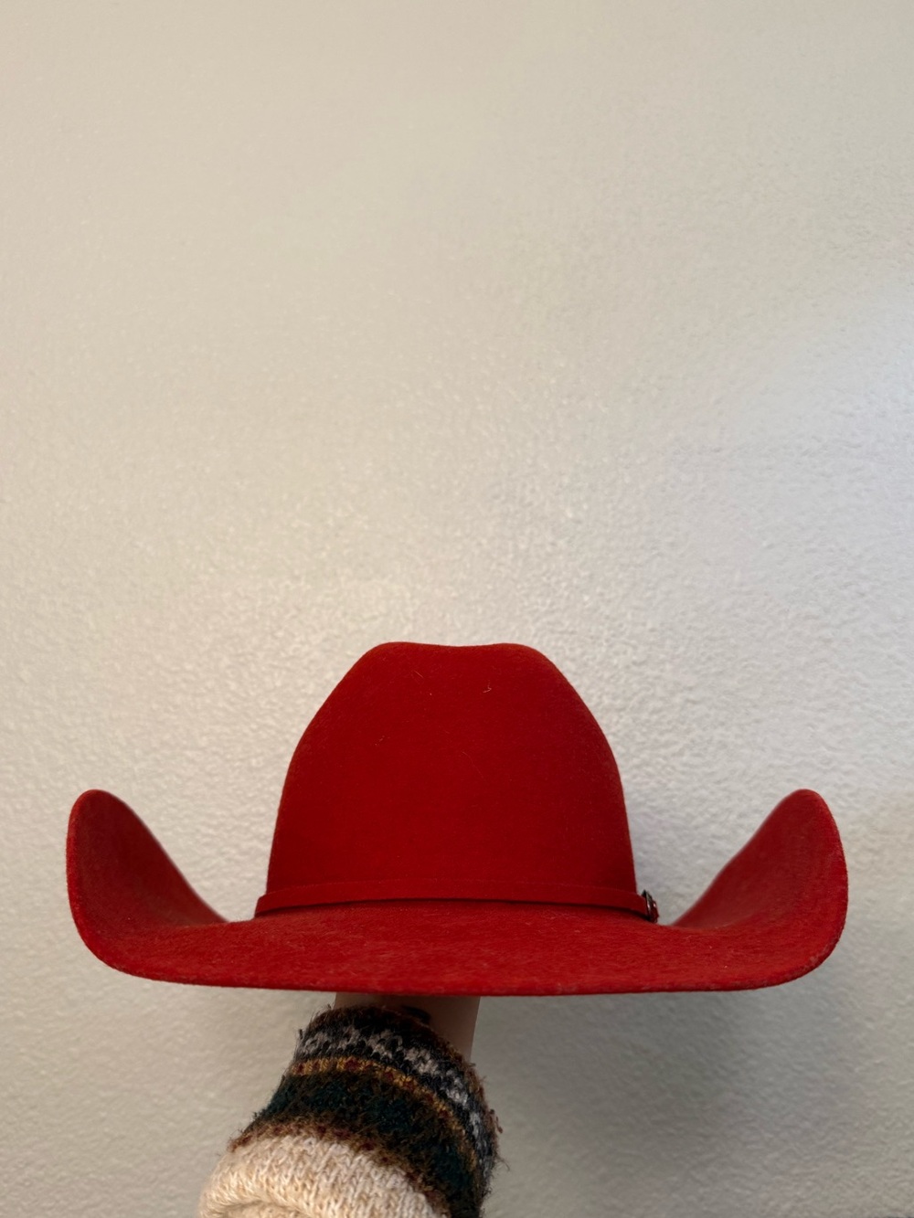 Red Felt Cowboy Hat - Women's Wide Brim Wstern Hat